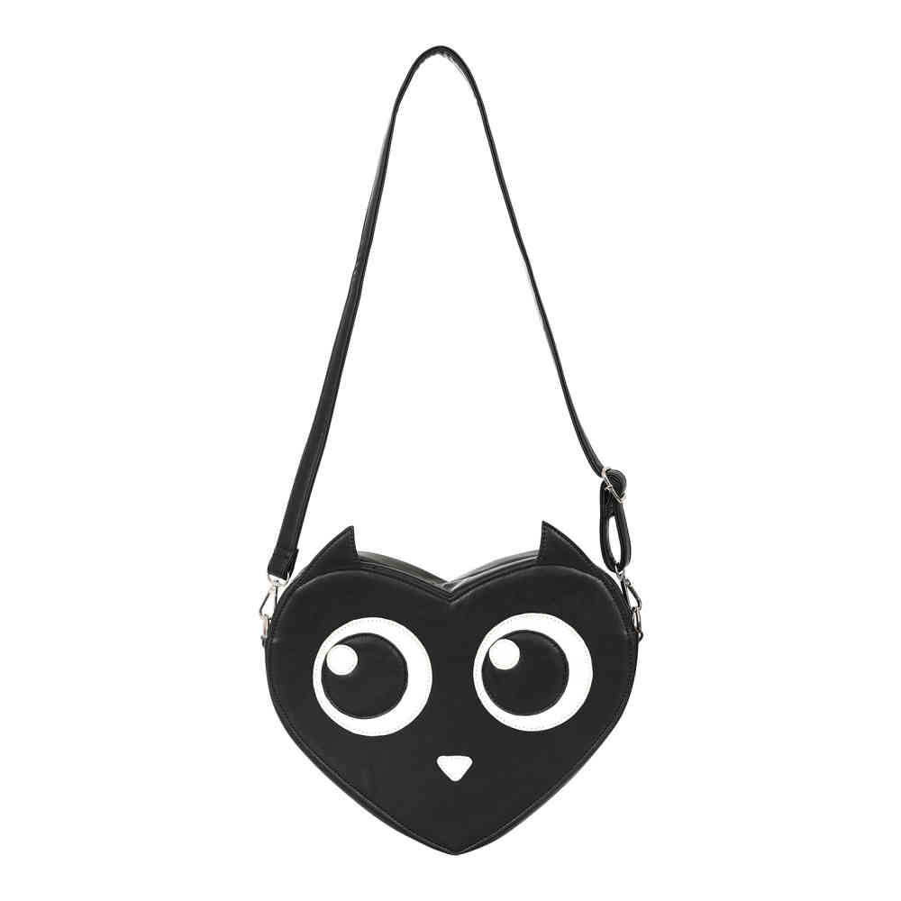 Banned - Nocturnal Feline Schoudertas - Zwart